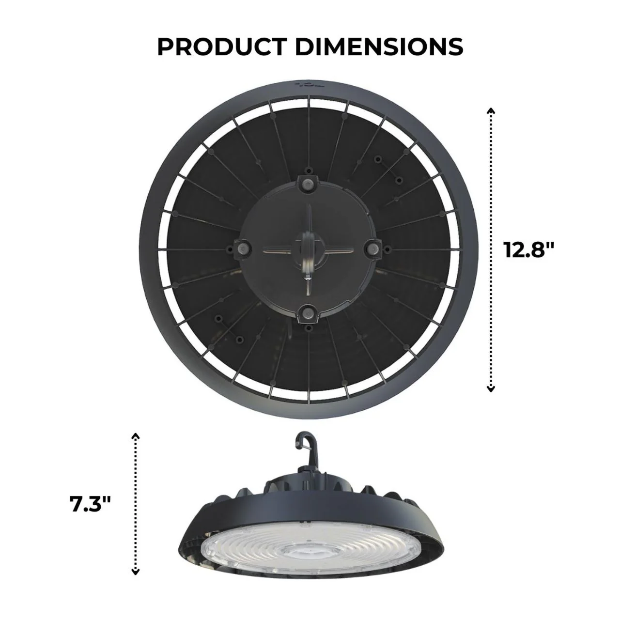 LED UFO High Bay - Wattage Adjustable 150W/200W/240W - 5000K - Plug-in Microwave Motion Sensor - LumeGen - Image 4