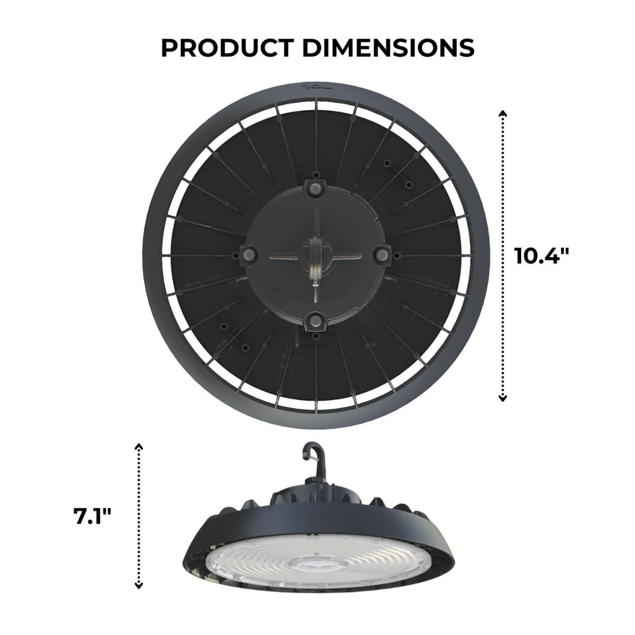 LED UFO High Bay - Wattage Adjustable 100W/125W/150W - 5000K - Plug-in Microwave Motion Sensor - LumeGen - Image 4